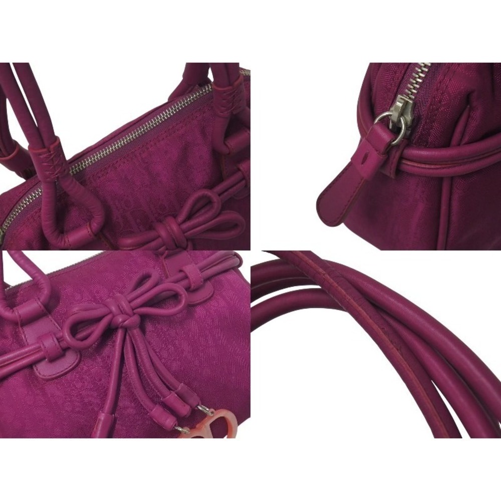 Christian Dior Trotter handbag purple pink leather jacquard - Picture 7 of 10